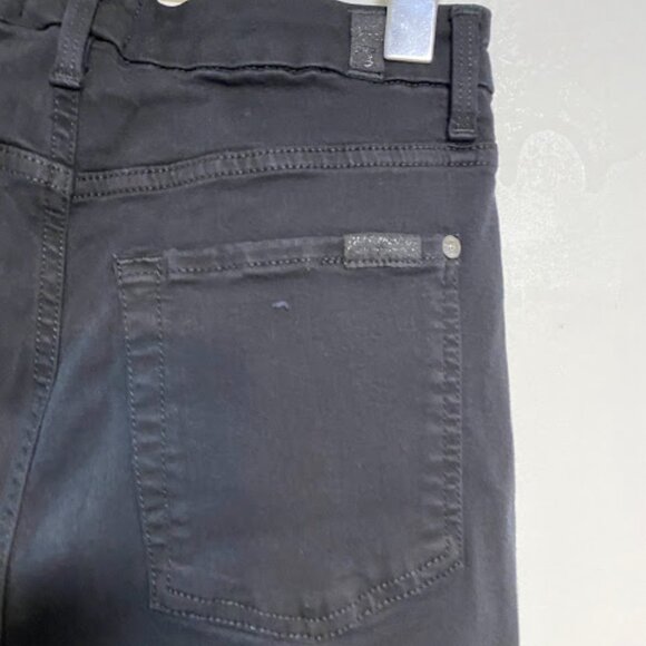 7 For All Mankind High Rise Black Women's Skinny Jeans Size 27 - Picture 15 of 15